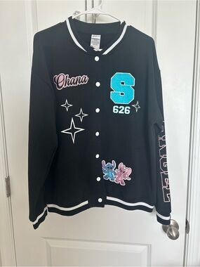 Disney  'Ohana' Stitch Varsity Jacket